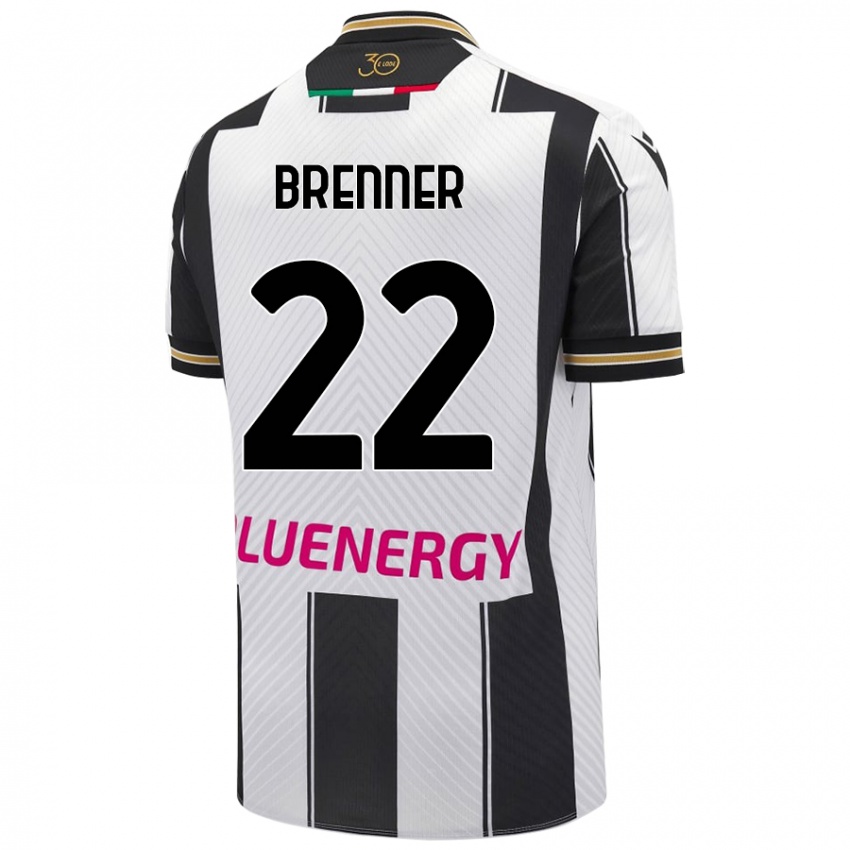 Dames Brenner #22 Wit Zwart Thuisshirt Thuistenue 2024/25 T-Shirt