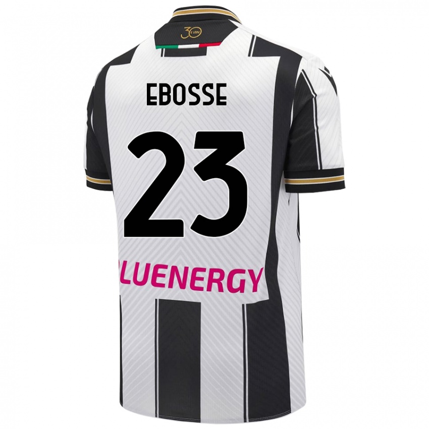 Dames Enzo Ebosse #23 Wit Zwart Thuisshirt Thuistenue 2024/25 T-Shirt