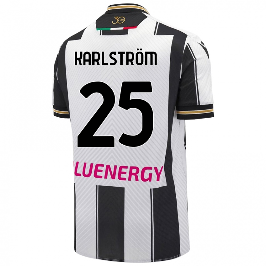 Dames Jesper Karlström #25 Wit Zwart Thuisshirt Thuistenue 2024/25 T-Shirt