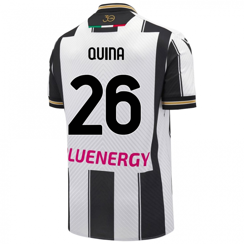 Dames Domingos Quina #26 Wit Zwart Thuisshirt Thuistenue 2024/25 T-Shirt