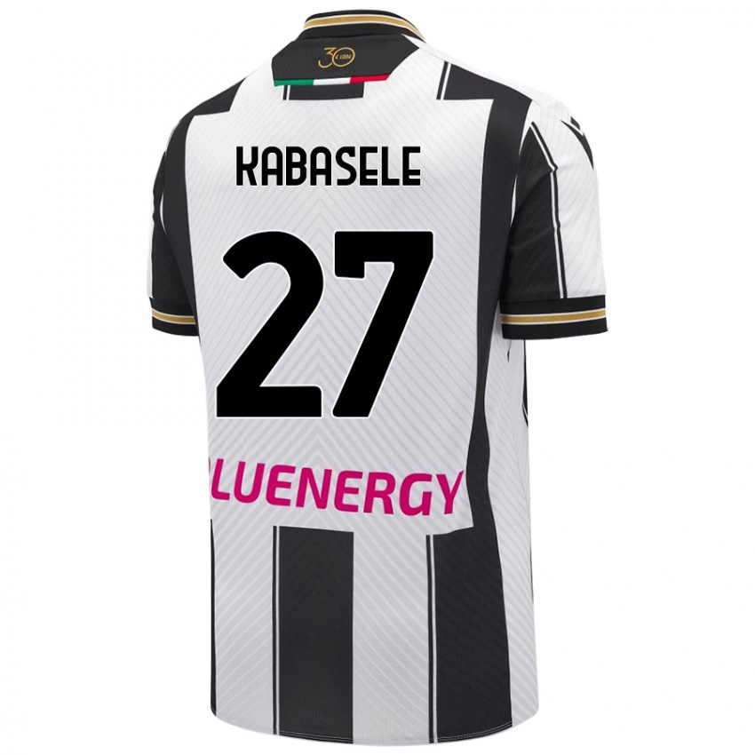 Dames Christian Kabasele #27 Wit Zwart Thuisshirt Thuistenue 2024/25 T-Shirt