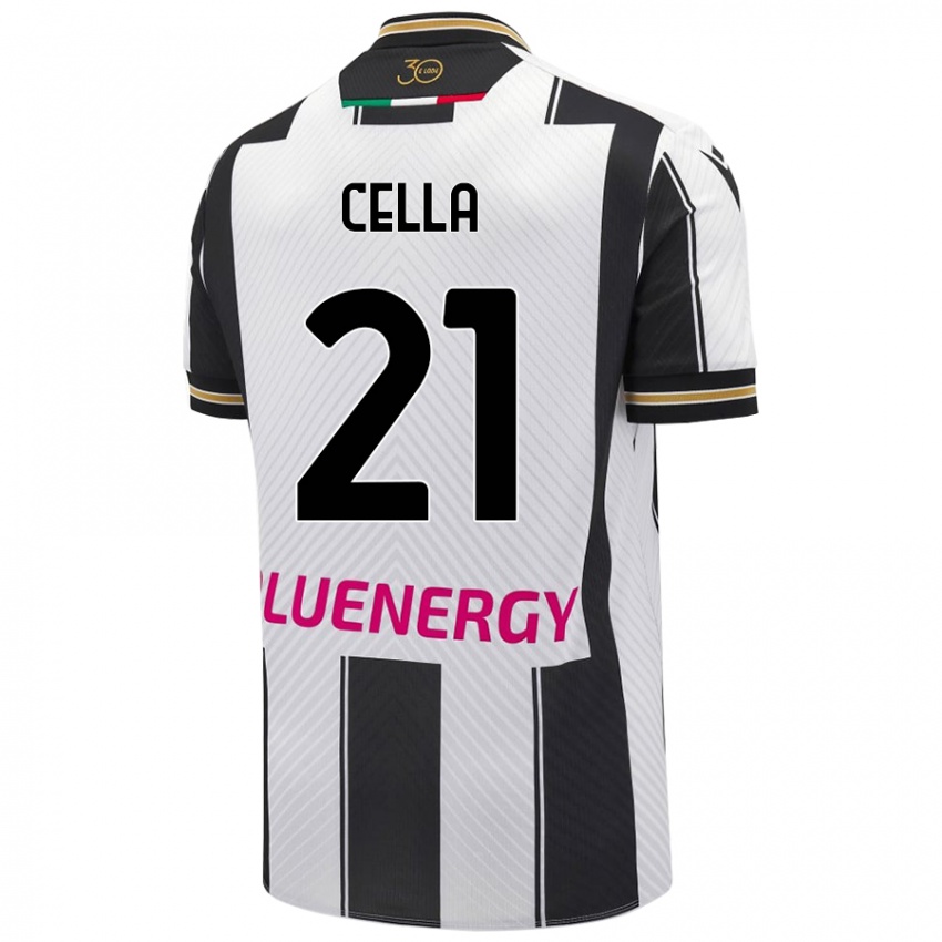 Dames Leonardo Cella #21 Wit Zwart Thuisshirt Thuistenue 2024/25 T-Shirt