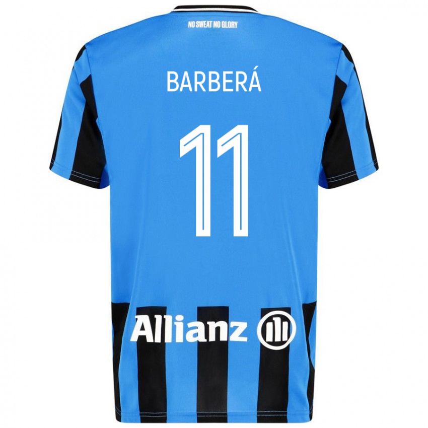 Dames Víctor Barberá #11 Hemelsblauw Zwart Thuisshirt Thuistenue 2024/25 T-Shirt