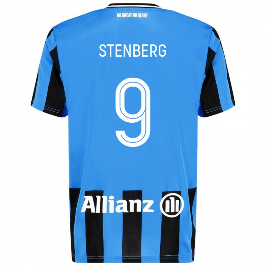 Dames Hanna Stenberg #9 Hemelsblauw Zwart Thuisshirt Thuistenue 2024/25 T-Shirt