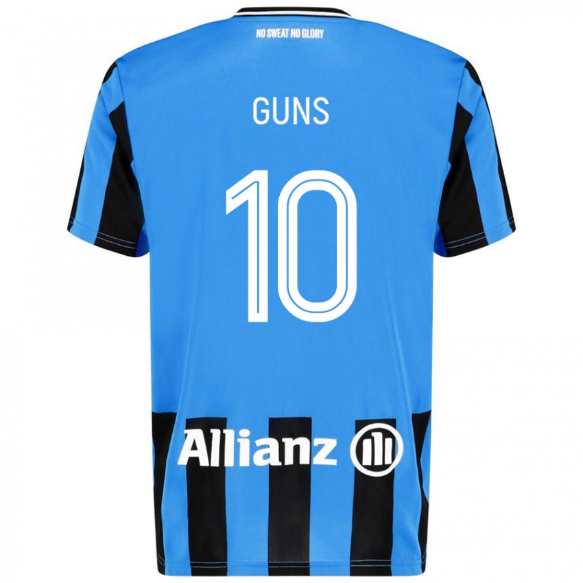 Dames Celien Guns #10 Hemelsblauw Zwart Thuisshirt Thuistenue 2024/25 T-Shirt