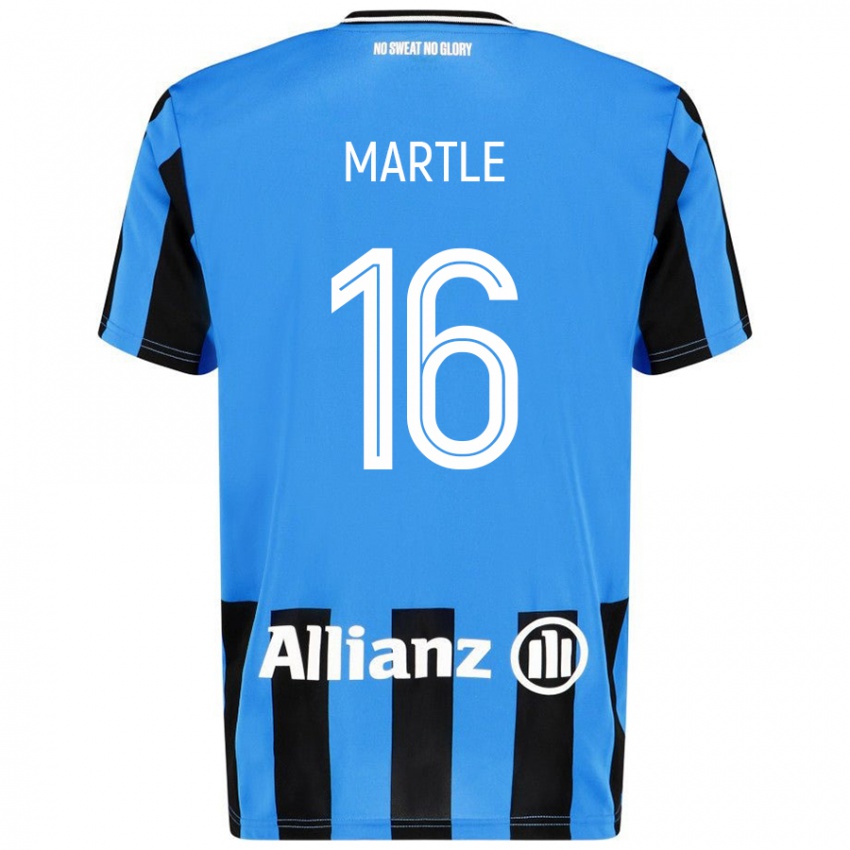 Dames Margaux Martlé #16 Hemelsblauw Zwart Thuisshirt Thuistenue 2024/25 T-Shirt