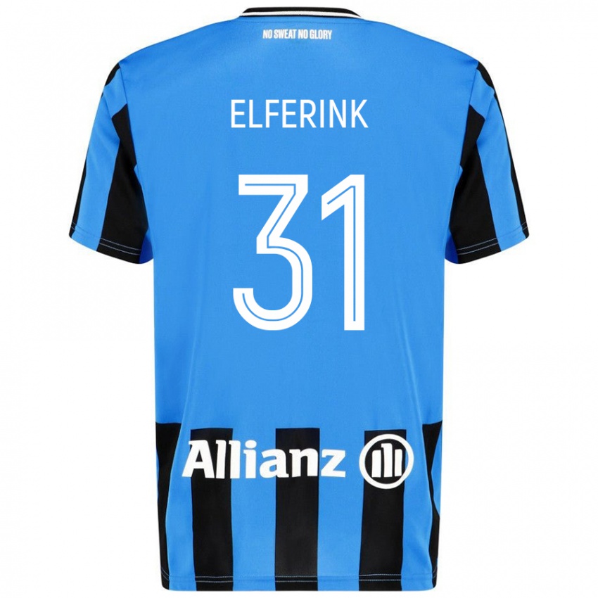 Dames Marie Elferink #31 Hemelsblauw Zwart Thuisshirt Thuistenue 2024/25 T-Shirt