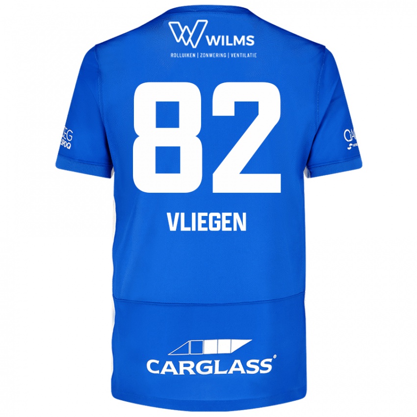 Dames Olivier Vliegen #82 Blauw Thuisshirt Thuistenue 2024/25 T-Shirt