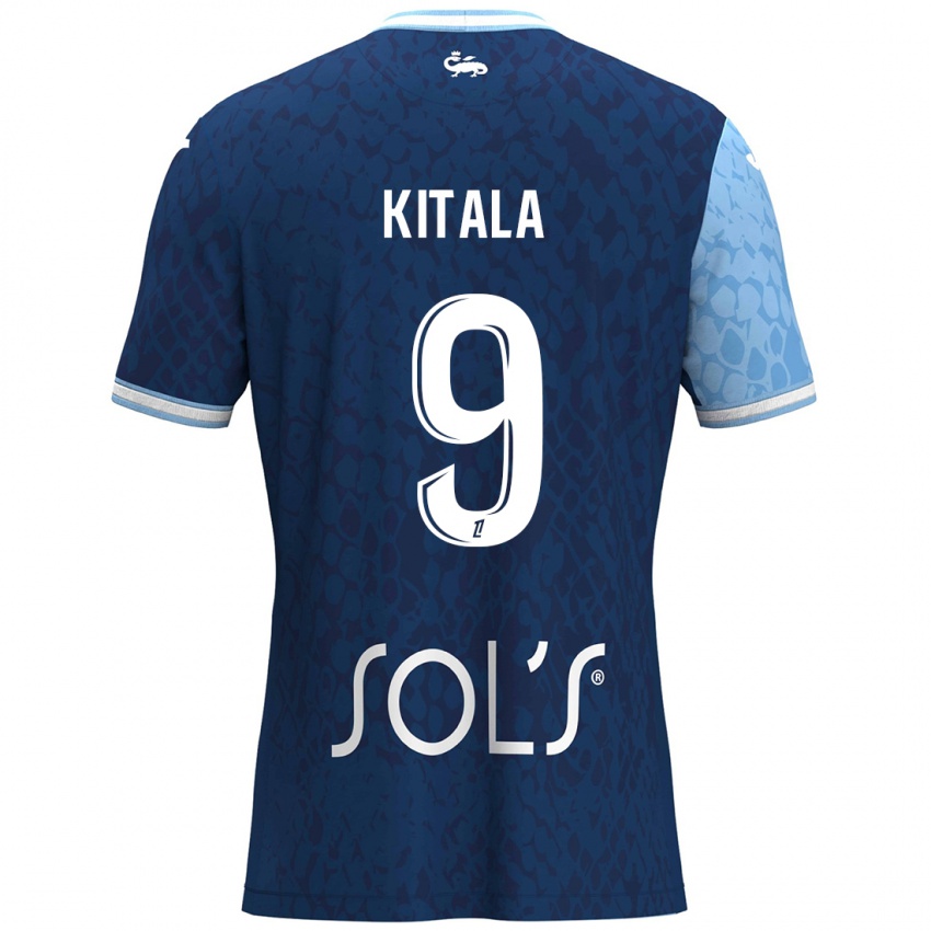 Dames Yann Kitala #9 Hemelsblauw Donkerblauw Thuisshirt Thuistenue 2024/25 T-Shirt