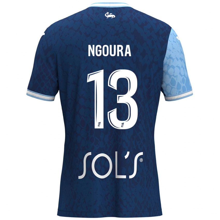 Dames Steve Ngoura #13 Hemelsblauw Donkerblauw Thuisshirt Thuistenue 2024/25 T-Shirt