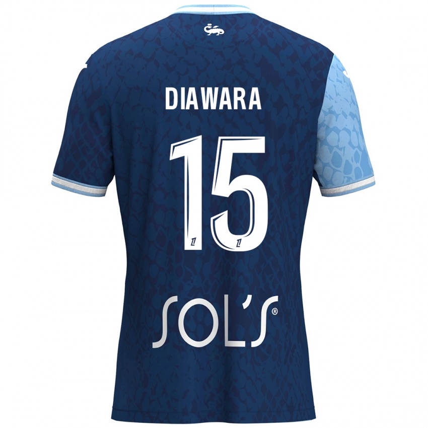 Dames Kandet Diawara #15 Hemelsblauw Donkerblauw Thuisshirt Thuistenue 2024/25 T-Shirt