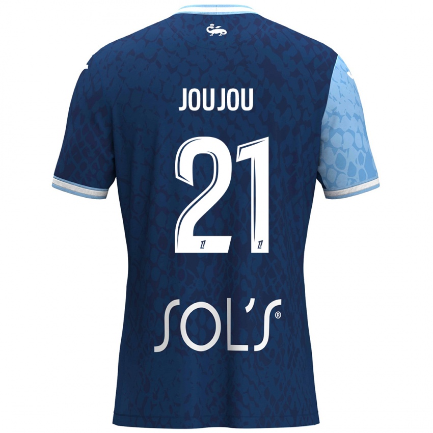 Dames Antoine Joujou #21 Hemelsblauw Donkerblauw Thuisshirt Thuistenue 2024/25 T-Shirt