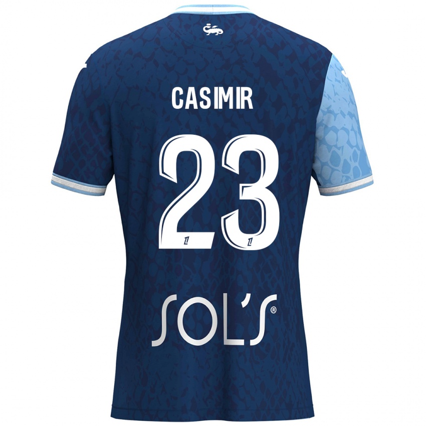 Dames Josué Casimir #23 Hemelsblauw Donkerblauw Thuisshirt Thuistenue 2024/25 T-Shirt