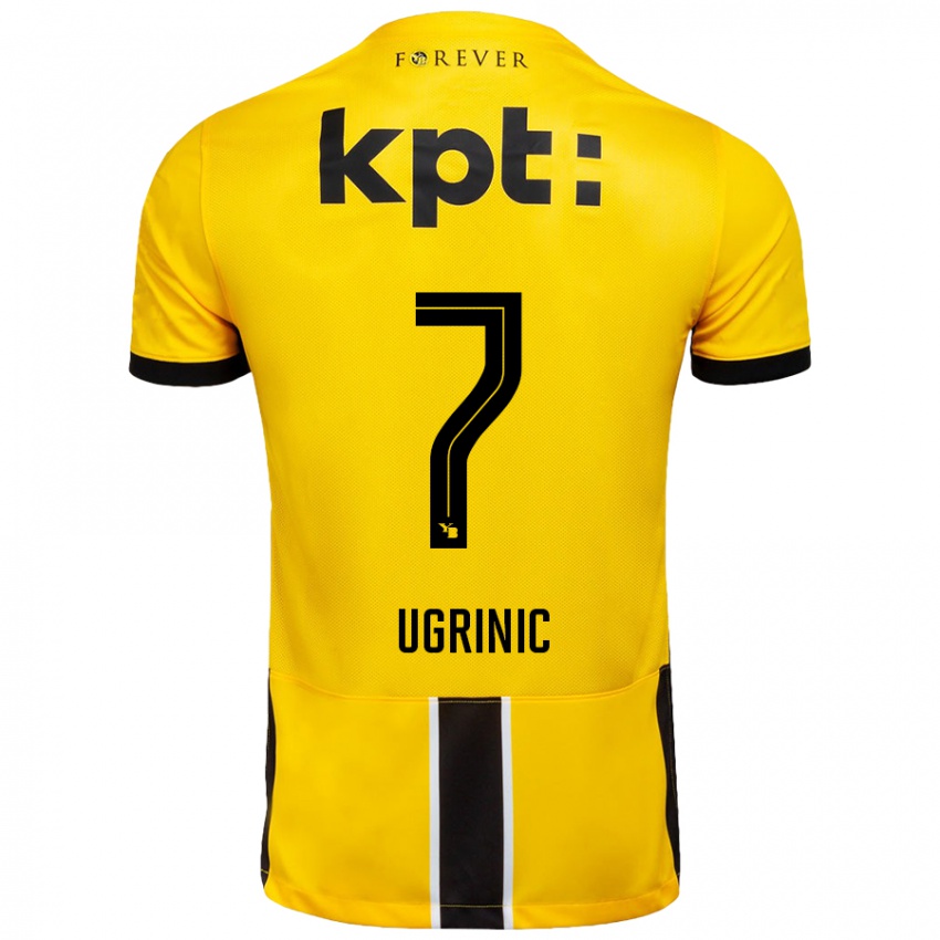 Dames Filip Ugrinic #7 Geel Zwart Thuisshirt Thuistenue 2024/25 T-Shirt