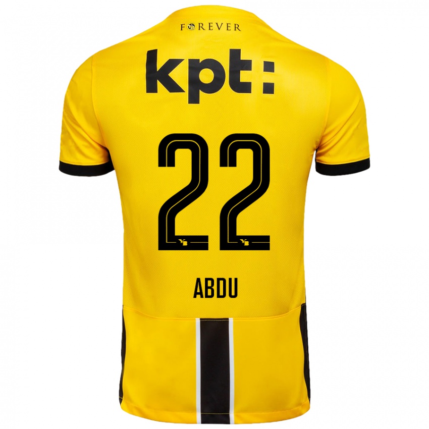 Dames Abdu Conté #22 Geel Zwart Thuisshirt Thuistenue 2024/25 T-Shirt