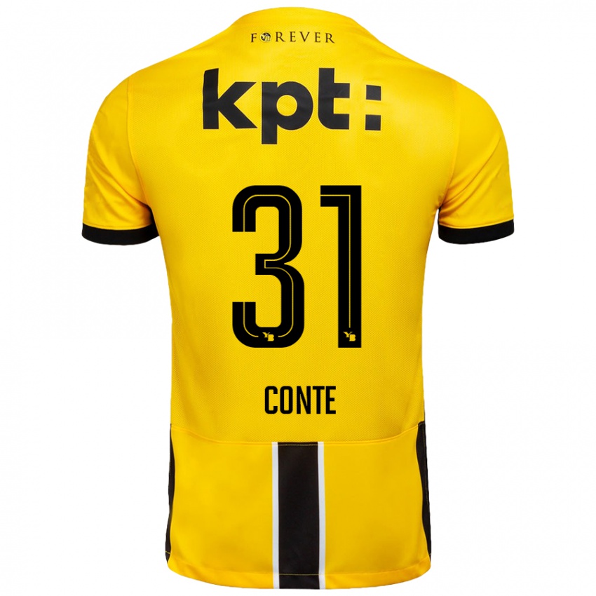 Dames Facinet Conte #31 Geel Zwart Thuisshirt Thuistenue 2024/25 T-Shirt