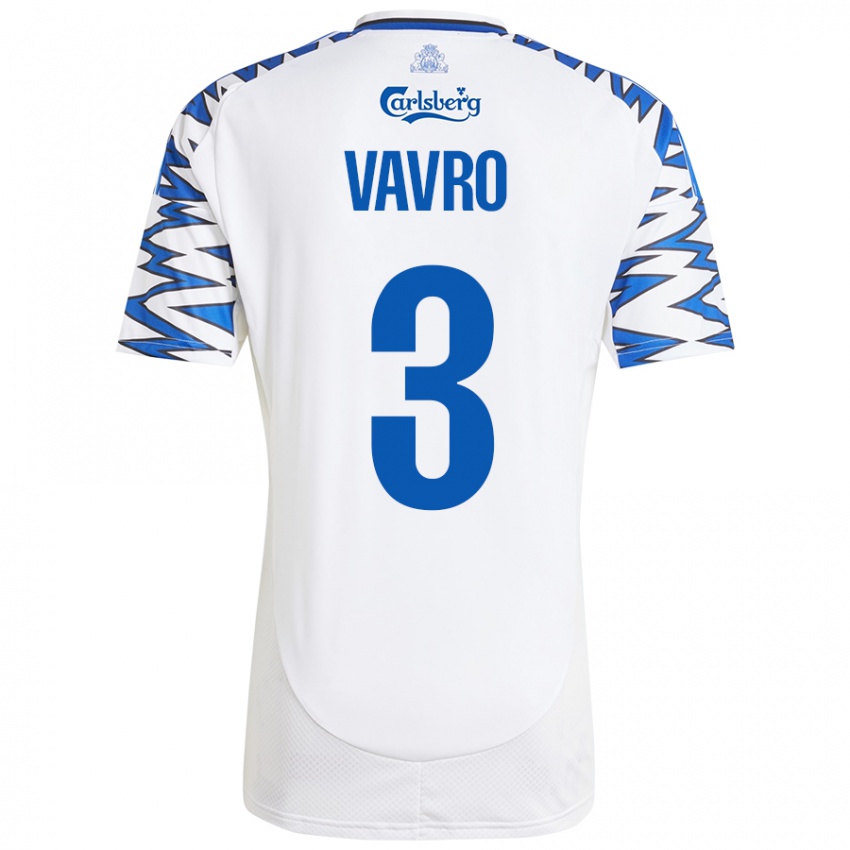 Dames Denis Vavro #3 Wit Hemelsblauw Thuisshirt Thuistenue 2024/25 T-Shirt