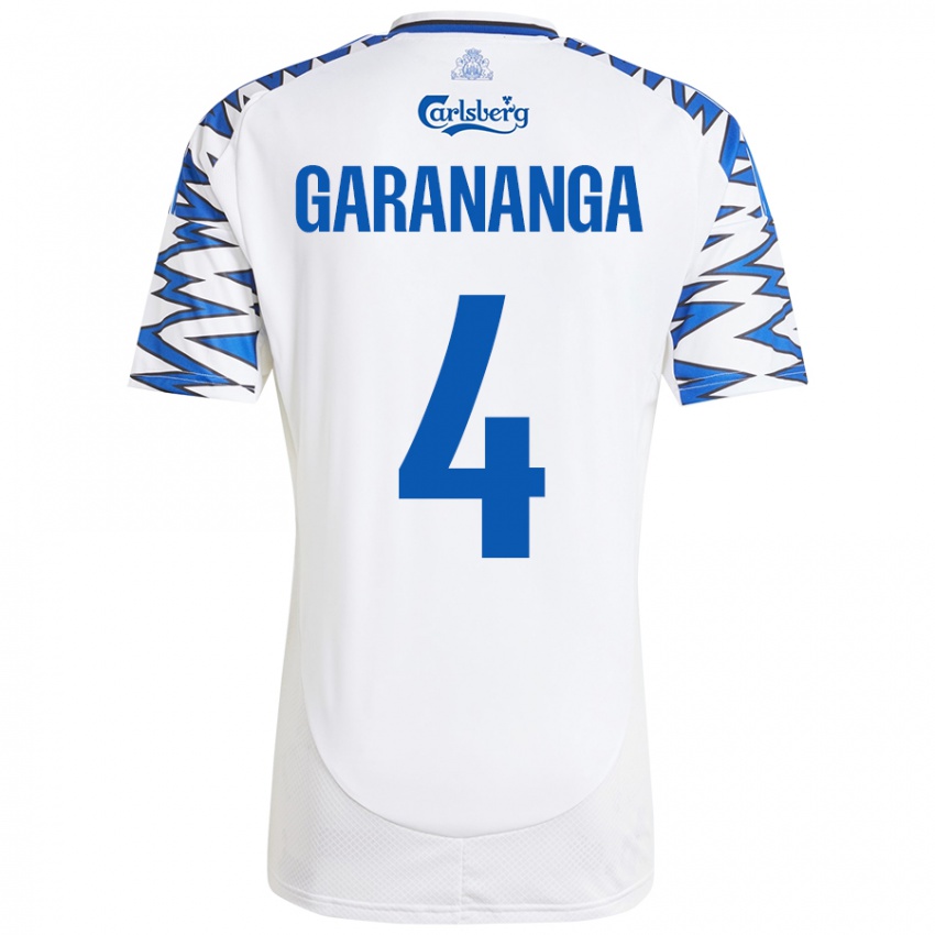 Dames Munashe Garananga #4 Wit Hemelsblauw Thuisshirt Thuistenue 2024/25 T-Shirt