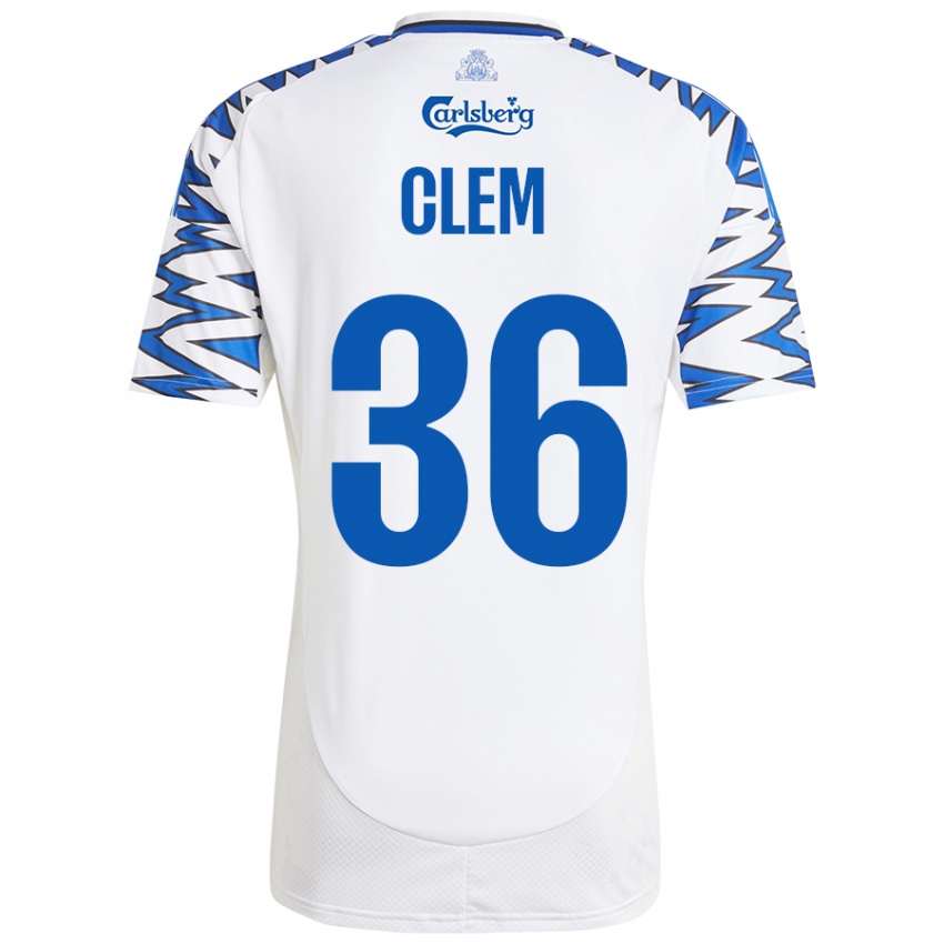 Dames William Clem #36 Wit Hemelsblauw Thuisshirt Thuistenue 2024/25 T-Shirt