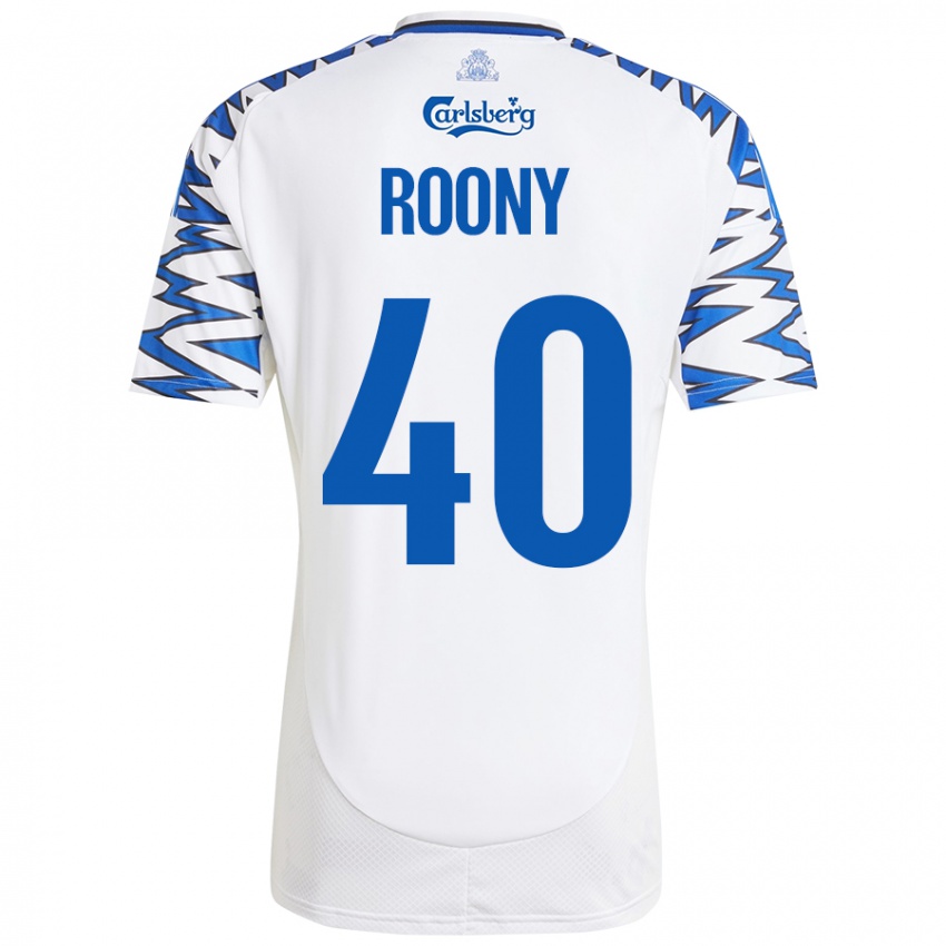 Dames Roony Bardghji #40 Wit Hemelsblauw Thuisshirt Thuistenue 2024/25 T-Shirt