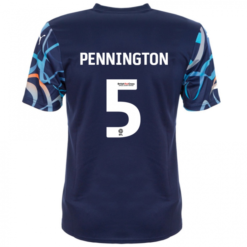 Dames Matthew Pennington #5 Marineblauw Uitshirt Uittenue 2024/25 T-Shirt