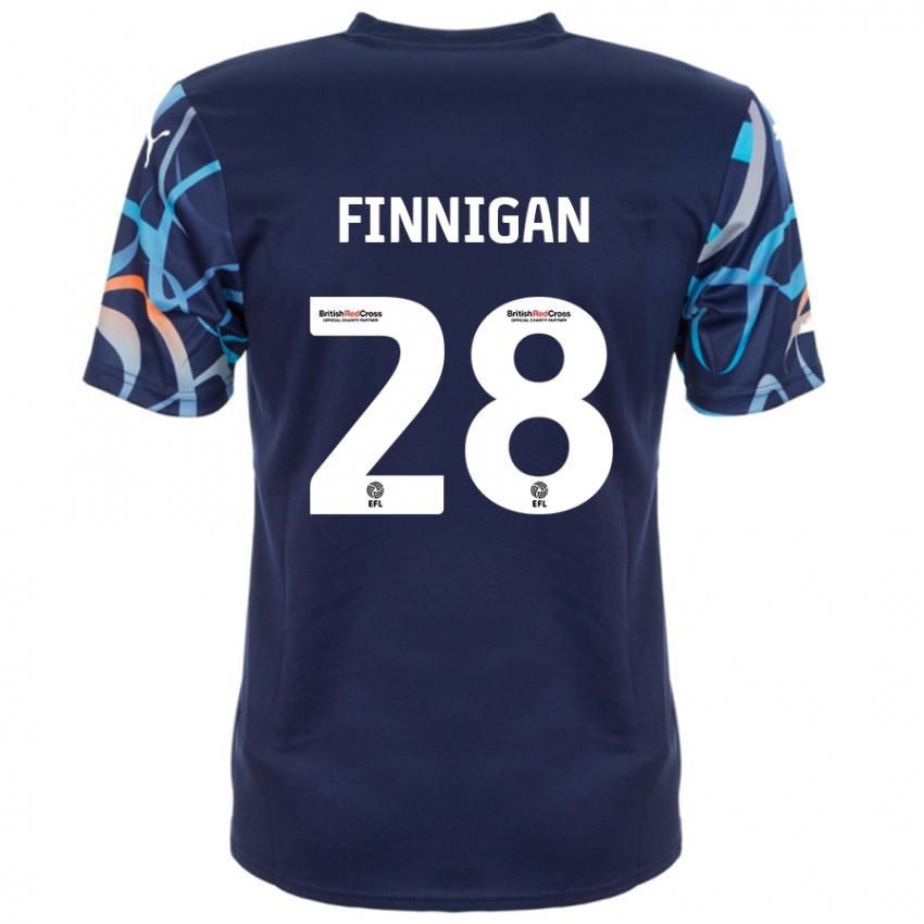 Dames Ryan Finnigan #28 Marineblauw Uitshirt Uittenue 2024/25 T-Shirt