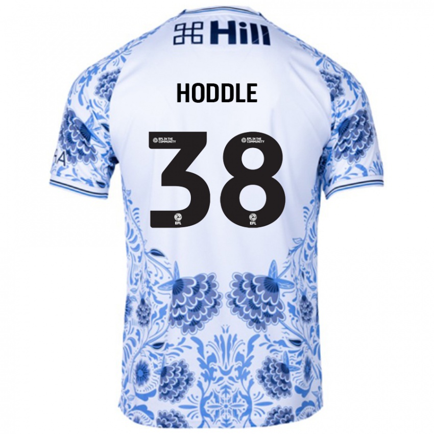 Dames George Hoddle #38 Wit Blauw Uitshirt Uittenue 2024/25 T-Shirt