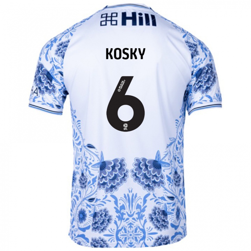 Dames Rachel Kosky #6 Wit Blauw Uitshirt Uittenue 2024/25 T-Shirt