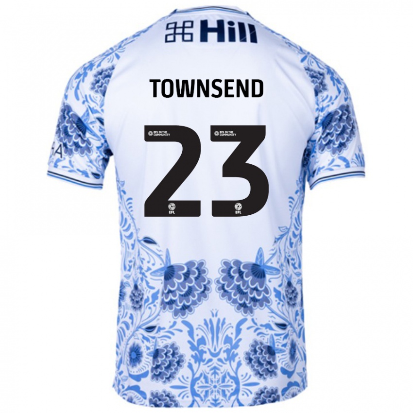 Dames Eleanor Townsend #23 Wit Blauw Uitshirt Uittenue 2024/25 T-Shirt