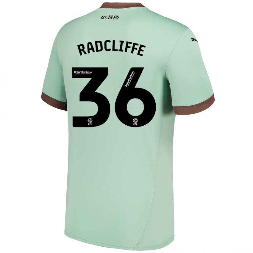 Dames Ben Radcliffe #36 Lichtgroen Uitshirt Uittenue 2024/25 T-Shirt