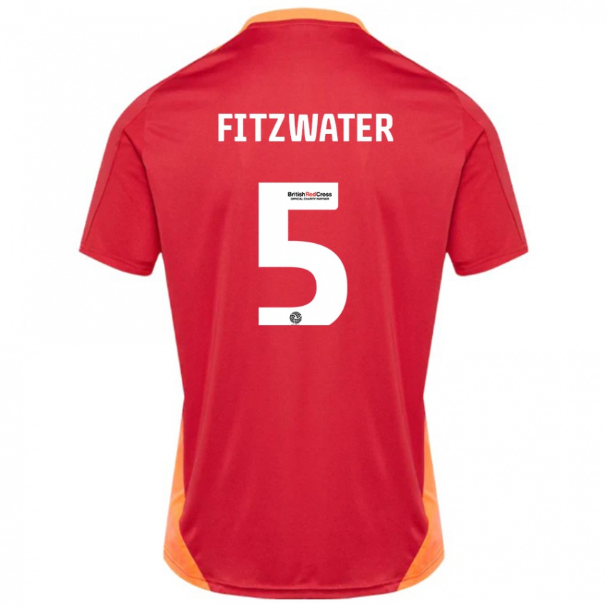 Dames Jack Fitzwater #5 Blauw Gebroken Wit Uitshirt Uittenue 2024/25 T-Shirt