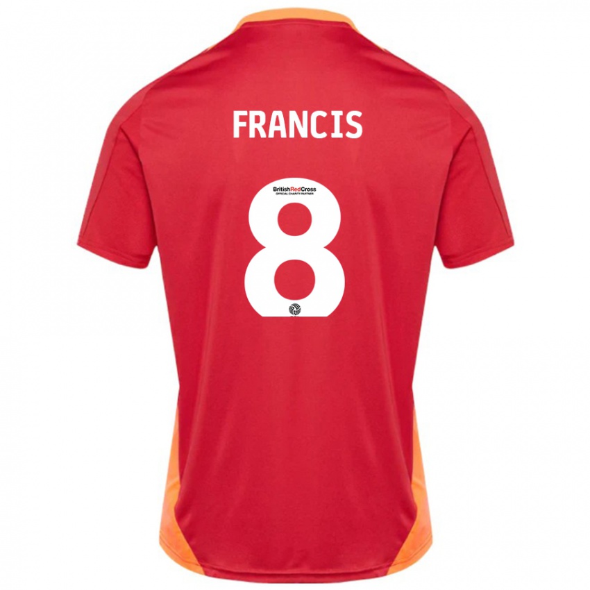 Dames Ed Francis #8 Blauw Gebroken Wit Uitshirt Uittenue 2024/25 T-Shirt