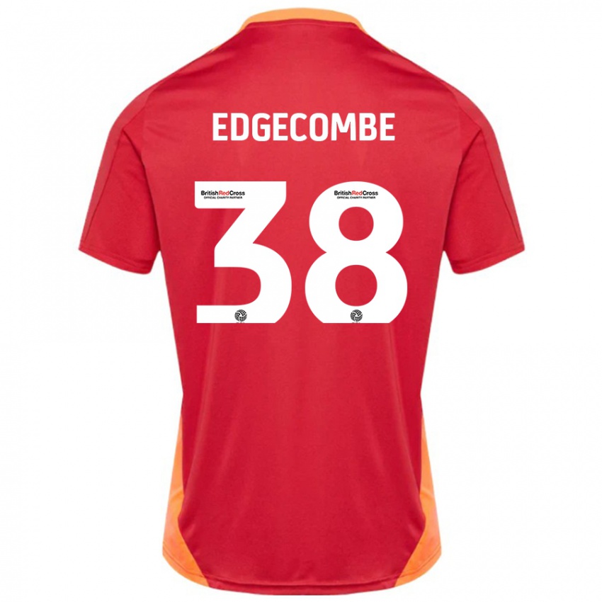 Dames Max Edgecombe #38 Blauw Gebroken Wit Uitshirt Uittenue 2024/25 T-Shirt