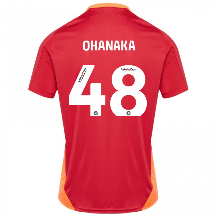 Dames Santino Ohanaka #48 Blauw Gebroken Wit Uitshirt Uittenue 2024/25 T-Shirt