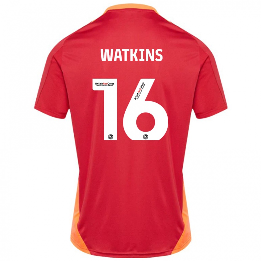 Dames Zoe Watkins #16 Blauw Gebroken Wit Uitshirt Uittenue 2024/25 T-Shirt