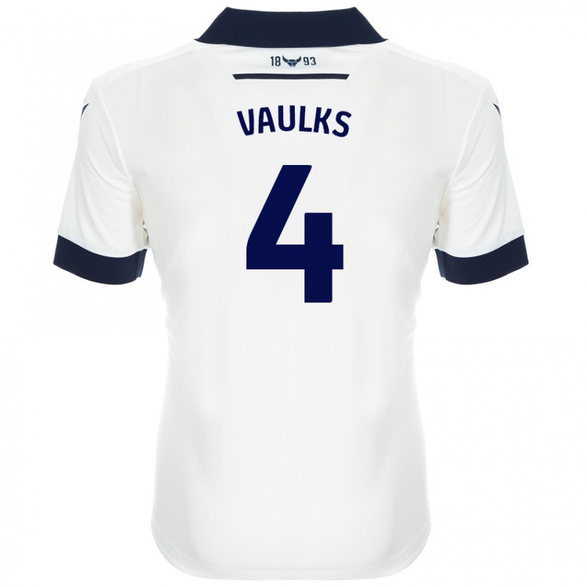 Dames Will Vaulks #4 Wit Marineblauw Uitshirt Uittenue 2024/25 T-Shirt