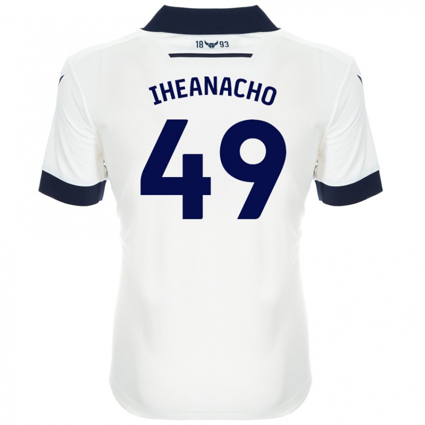 Dames Josh Iheanacho #49 Wit Marineblauw Uitshirt Uittenue 2024/25 T-Shirt