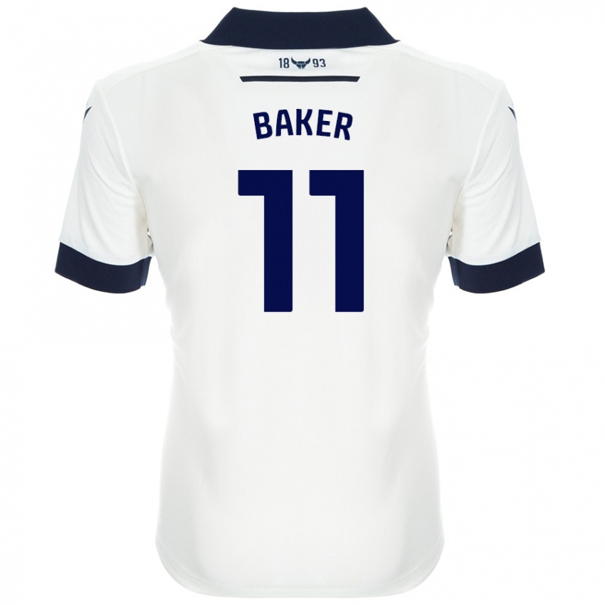 Dames Sophie Baker #11 Wit Marineblauw Uitshirt Uittenue 2024/25 T-Shirt