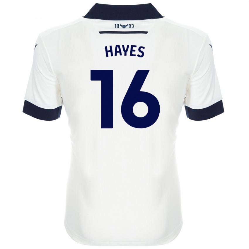 Dames Georgia Hayes #16 Wit Marineblauw Uitshirt Uittenue 2024/25 T-Shirt