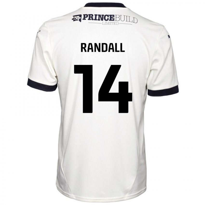 Dames Joel Randall #14 Gebroken Wit Zwart Uitshirt Uittenue 2024/25 T-Shirt