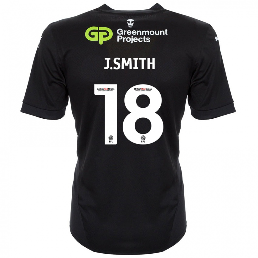 Dames Jonny Smith #18 Zwart Uitshirt Uittenue 2024/25 T-Shirt