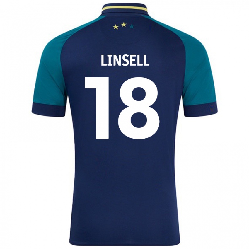 Dames Alice Linsell #18 Marineblauw Donkergroen Uitshirt Uittenue 2024/25 T-Shirt