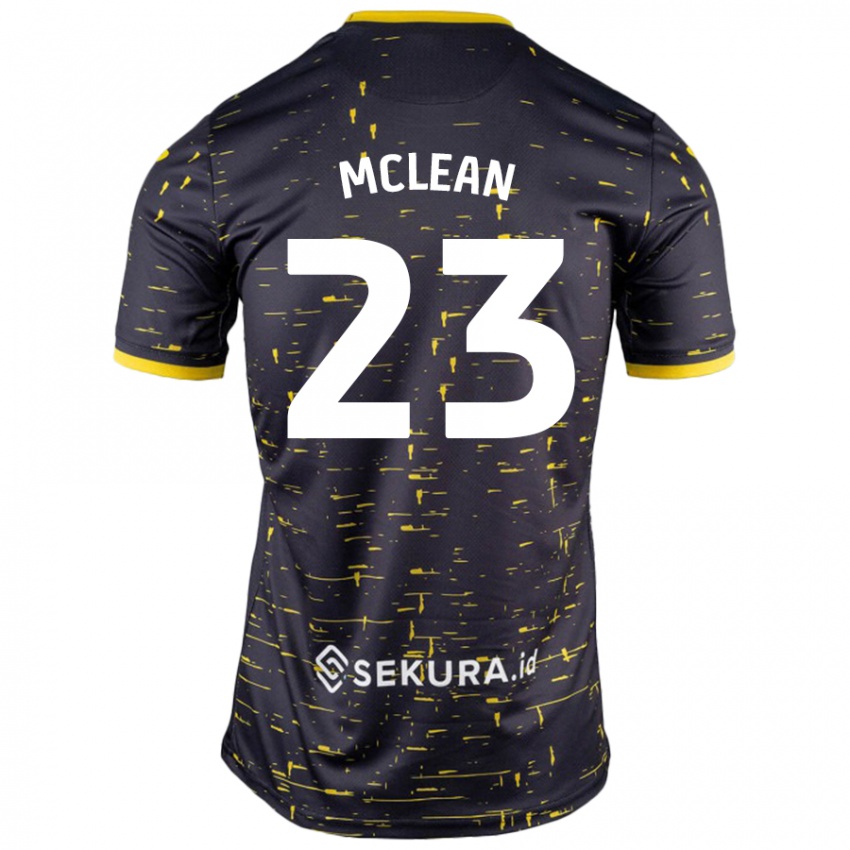 Dames Kenny Mclean #23 Zwart Geel Uitshirt Uittenue 2024/25 T-Shirt