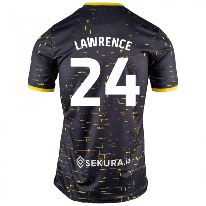 Dames Rachel Lawrence #24 Zwart Geel Uitshirt Uittenue 2024/25 T-Shirt