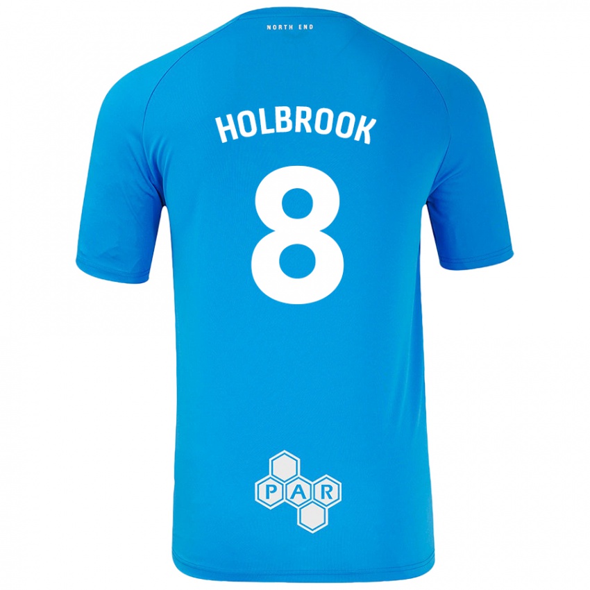 Dames Jess Holbrook #8 Hemelsblauw Uitshirt Uittenue 2024/25 T-Shirt