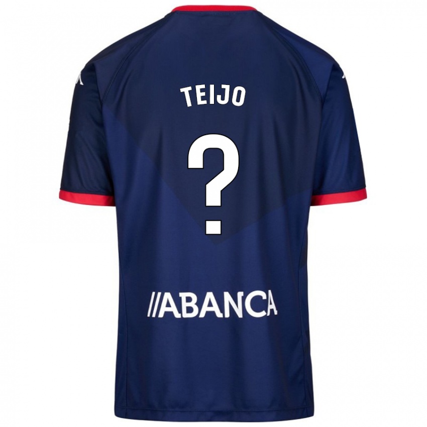 Dames Quique Teijo #0 Marineblauw Uitshirt Uittenue 2024/25 T-Shirt