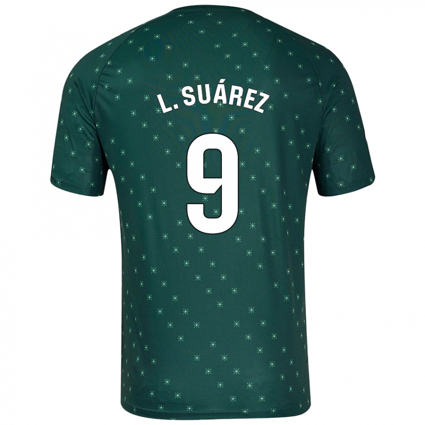 Dames Luis Suárez #9 Donkergroen Uitshirt Uittenue 2024/25 T-Shirt