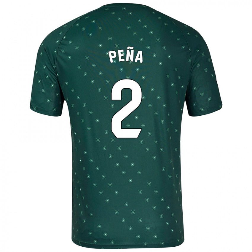 Dames Miguel Peña #2 Donkergroen Uitshirt Uittenue 2024/25 T-Shirt