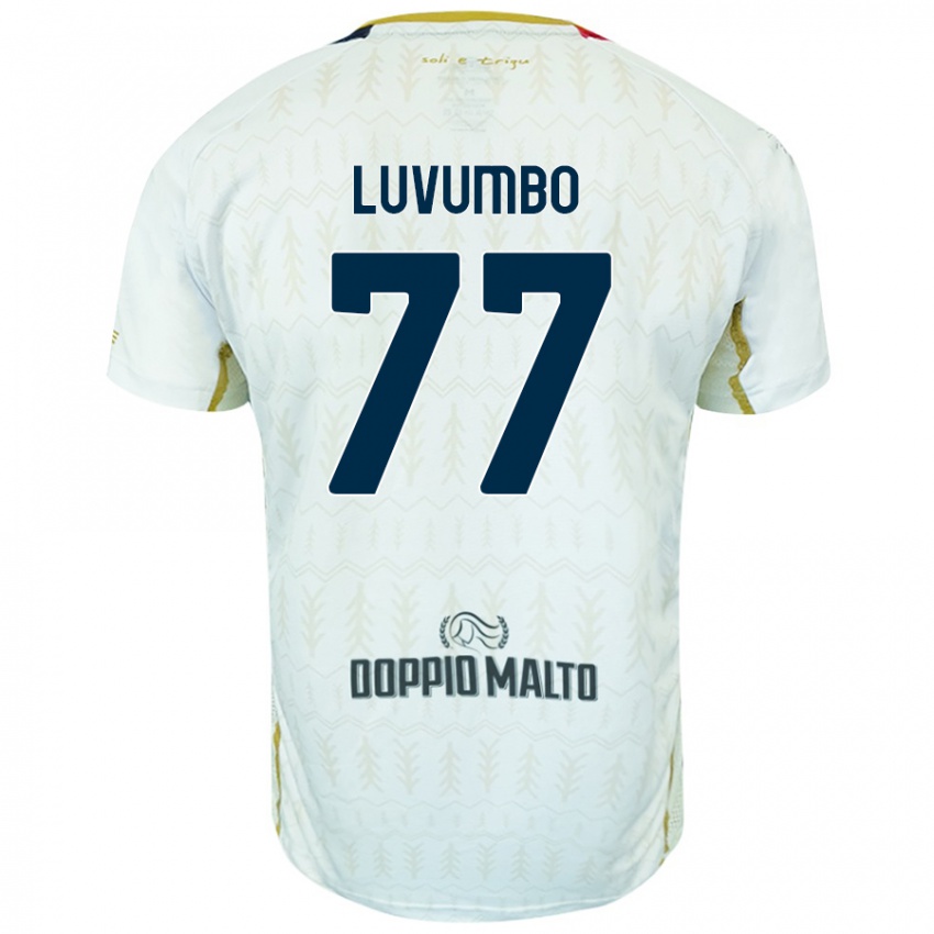 Dames Zito Luvumbo #77 Wit Uitshirt Uittenue 2024/25 T-Shirt