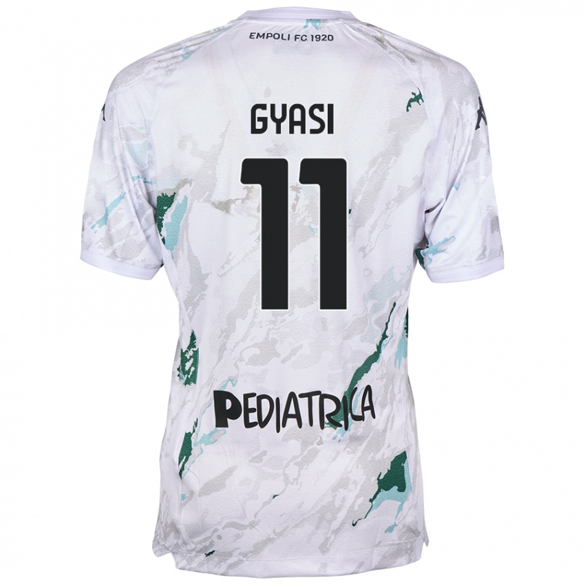 Dames Emmanuel Gyasi #11 Grijs Uitshirt Uittenue 2024/25 T-Shirt